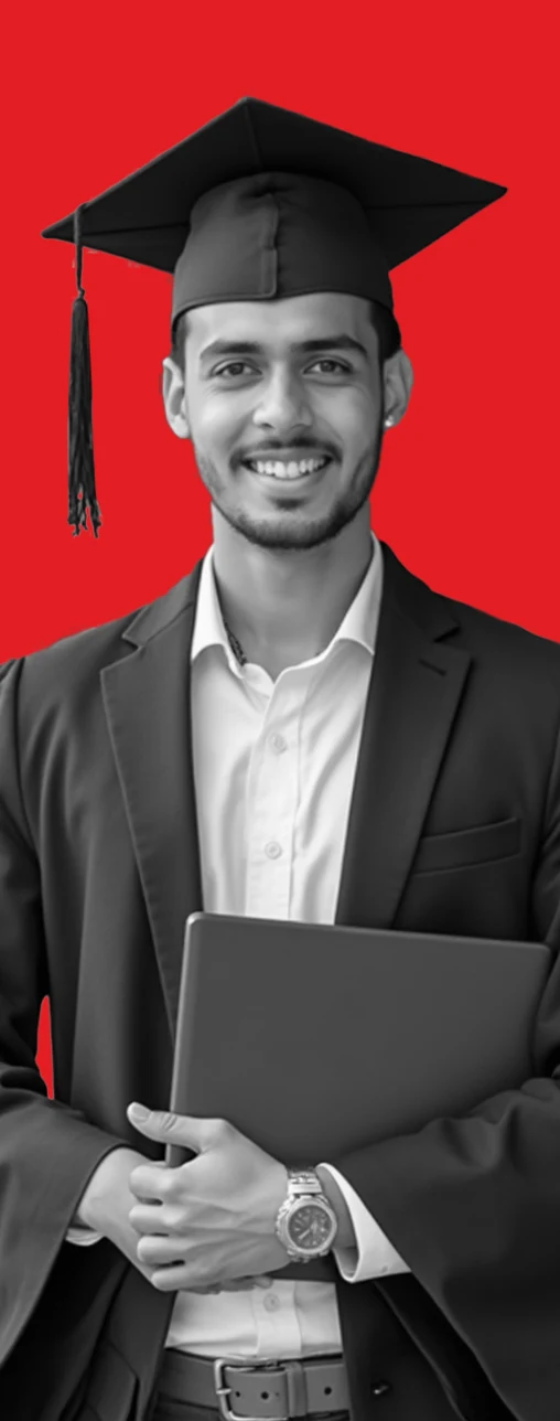 Student studying postgraduate programs